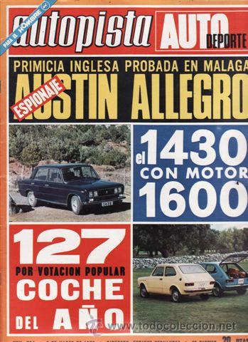 Coches: REVISTA AUTOPISTA N&ordm; 734 A&Ntilde;O 1973. CONTACTO: PORSCHE 914-4. POSTER: JEAN CLAUDE GUENARD.
