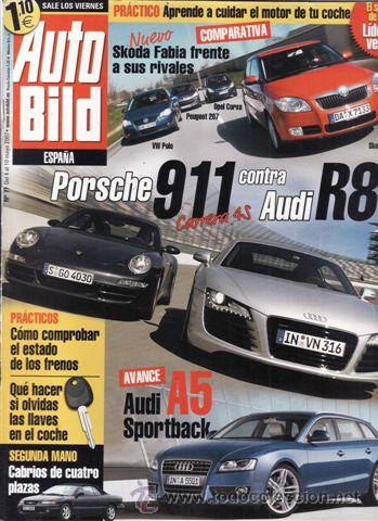 Coches: REVISTA AUTO BILD N&ordm; 77 A&Ntilde;O 2007. COMPARATIVA: PORSCHE 911 CARRERA 4S Y AUDI R8. OPEL CONCEPT GTC Y