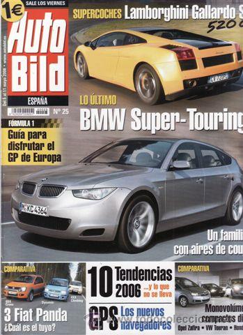 Coches: REVISTA AUTO BILD N&ordm; 25 A&Ntilde;O 2006. PRU: LAMBORGHINI GALLARDO SE. COMP: HONDA FR V 2.2I CTDI, ZAFIRA