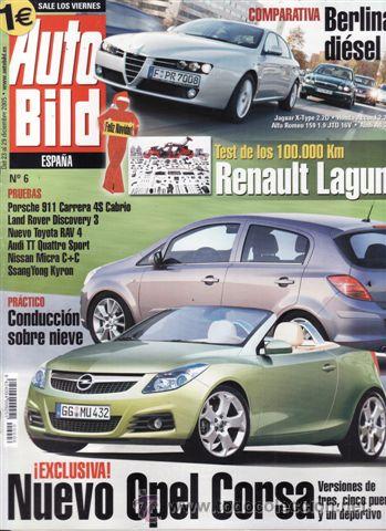 Coches: REVISTA AUTO BILD N&ordm; 6 A&Ntilde;O 2005. TEST: RENAULT LAGUNA 1.9 DCI. COMP:JAGUAR X TYPE 2.2D, HONDA ACCORD