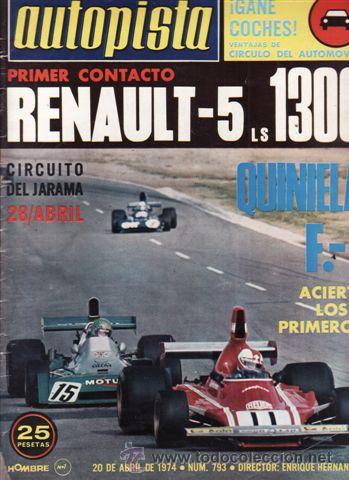 Coches: REVISTA AUTOPISTA N&ordm; 793 A&Ntilde;O 1974. PRUEBA: CITROEN GS BIRROTOR. VOLANTE. LANCIA BETA Y LACIA STRATOS