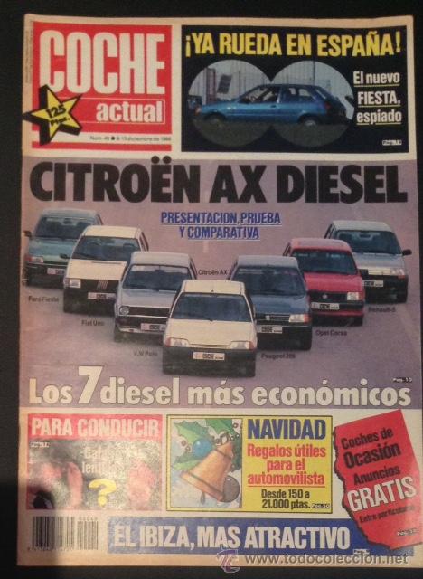 Coches: revista de 1989 coche actual numero n&ordm; 40 prueba citroen ax diesel