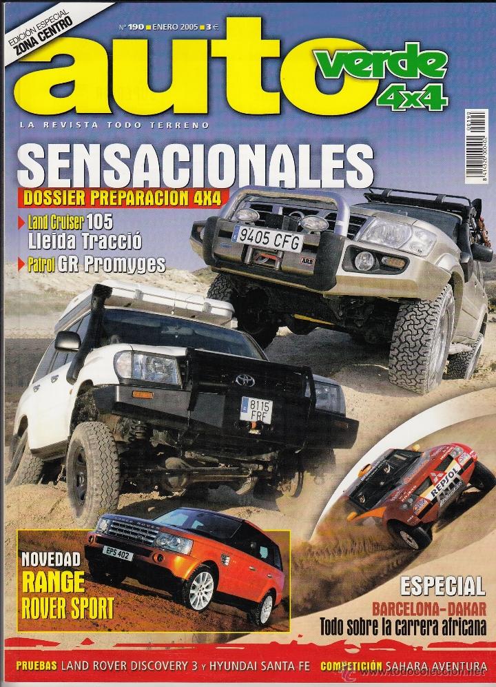 Coches: REVISTA AUTOVERDE 4X4 N&ordm; 190 A&Ntilde;O 2005. PRU:LAND ROVER DISCOVERY 3 2.7 TDV6 HSE HYUNDAI SANTA FE 2.0