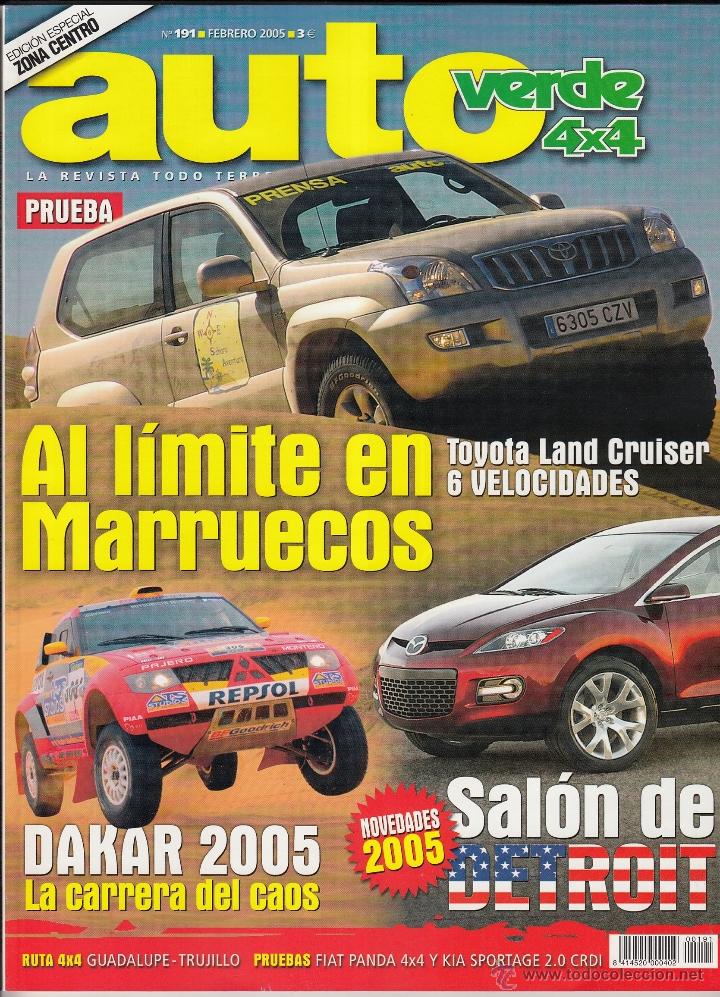Coches: REVISTA AUTO VERDE 4X4 N&ordm; 191 A&Ntilde;O 2005. PRUEBA: FIAT PANDA 4X4 1.2I. KIA SPORTAGE 2.0 CRDI.