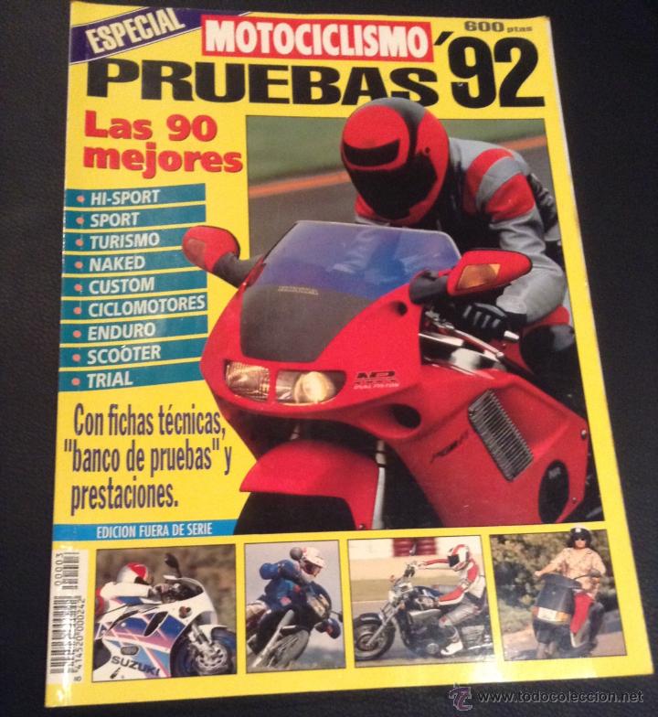 Cars: revista motociclismo especial pruebas n&ordm; 3 92 1992 fichas tecnicas y banco de pruebas