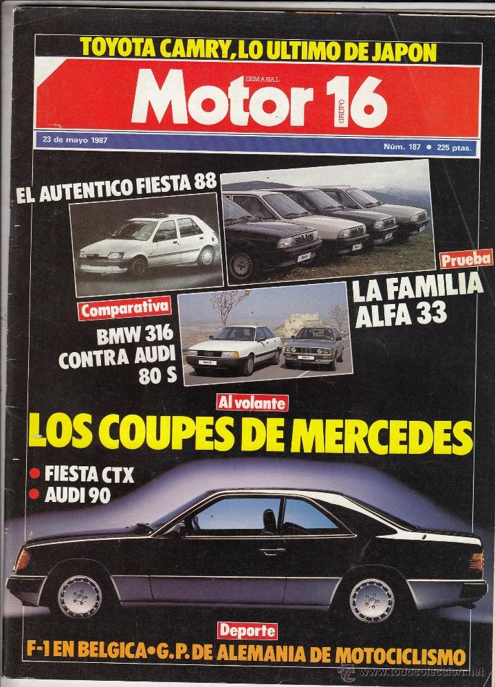 Coches: REVISTA MOTOR 16 N&ordm; 187 A&Ntilde;O 1987. COMPARATIVA: BMW 316 Y AUDI 80 S.