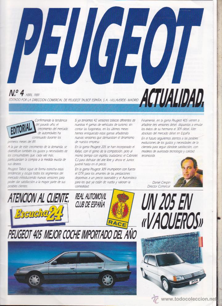 Coches: REVISTA PEUGEOT &middot;&middot;&middot;&middot; N&ordm; 4 .