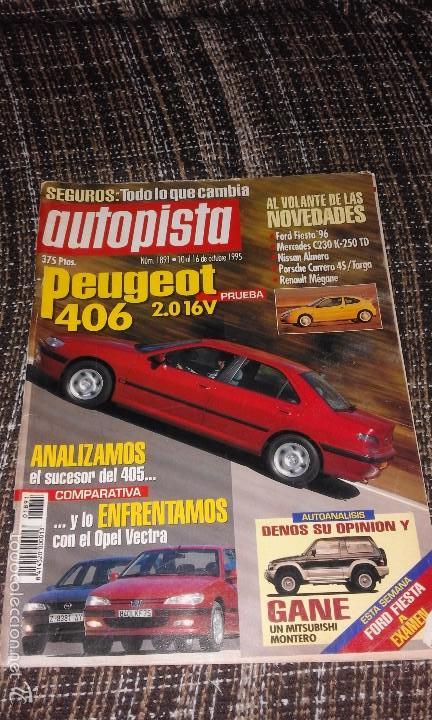 Coches: Autopista n&ordm; 1891 (10-10-95) (Peugeot 406, Opel Vectra, Ford Fiesta, Renault Megane)