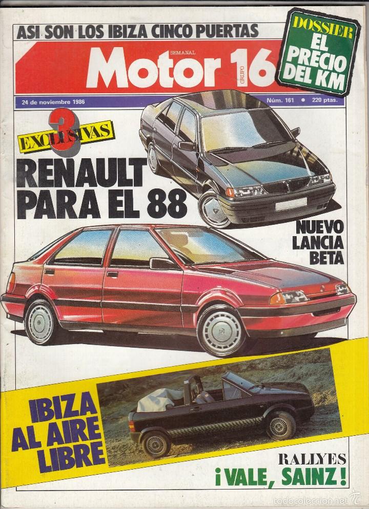 Coches: REVISTA MOTOR 16 N&ordm; 161 A&Ntilde;O 1986. PRUEBA. LANCIA PRISMA TURBODIESEL. GAMA SEAT IBIZA.