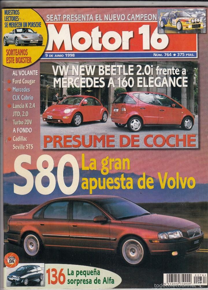 Coches: REVISTA MOTOR 16 N&ordm; 764 A&Ntilde;O 1998. PRU: CADILLAC SEVILLE STS. APRILA RS 250. COMP: VW NEW BEATLE 2.0I