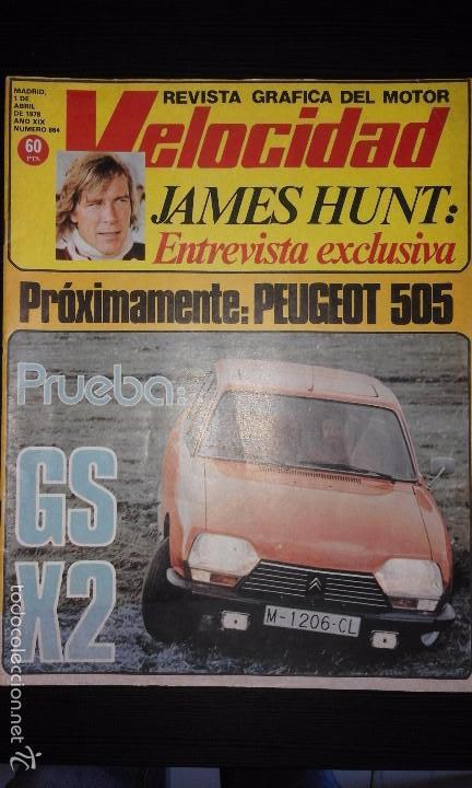 Coches: Velocidad n&ordm; 864 (01-04-78) (Citro&euml;n GS X2, Peugeot 505)