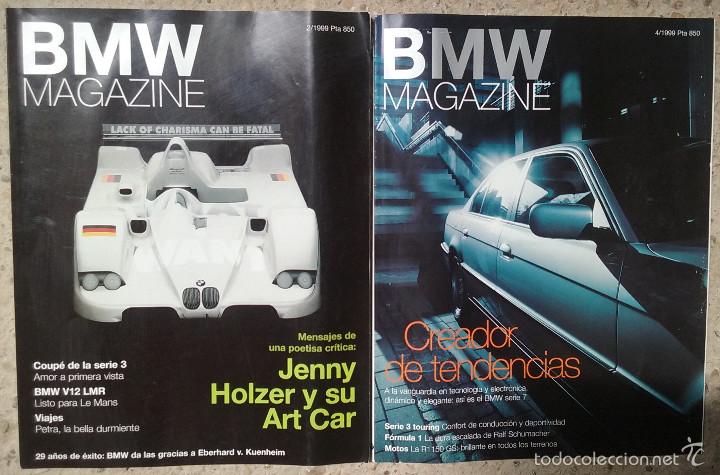 Coches: Revista BMW Magazine n&uacute;m. 2 y 4, a&ntilde;o 1999, COUPE LE MANS JENNY HOLZER RALF SCHUMACHER BMW WILLIAMS