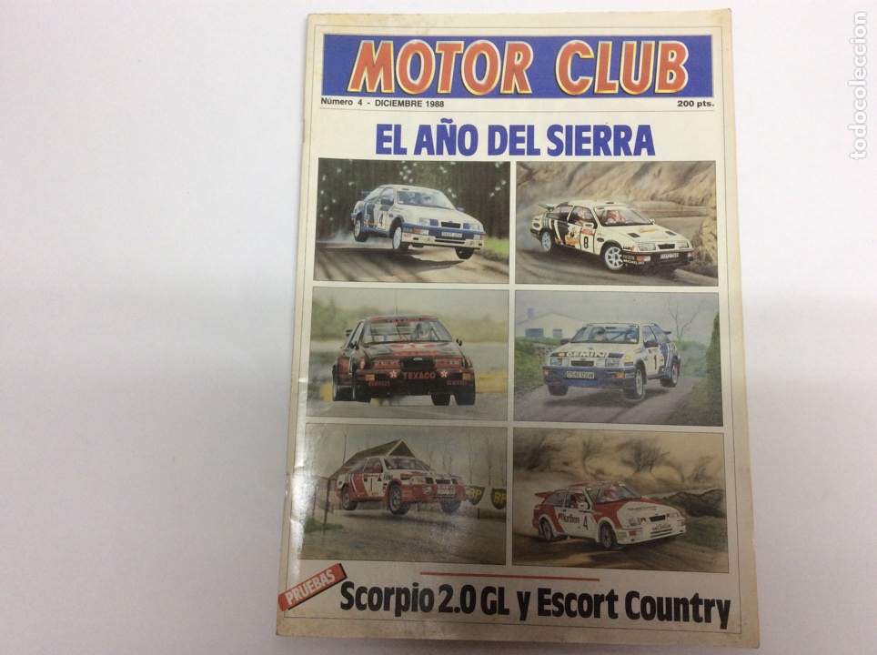 Carros: MOTOR CLUB. N&ordm; 4, A&Ntilde;O 1988. EL A&Ntilde;O DEL SIERRA, SCORPIO 2.0 GL Y ESCORT COUTRY