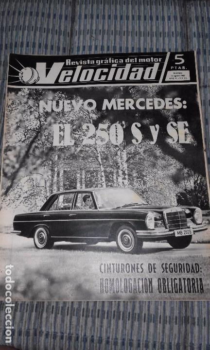 Coches: Velocidad n&ordm; 205 (14-8-1965) (Mercedes-Benz 250-S, Montesa 50 A 1)