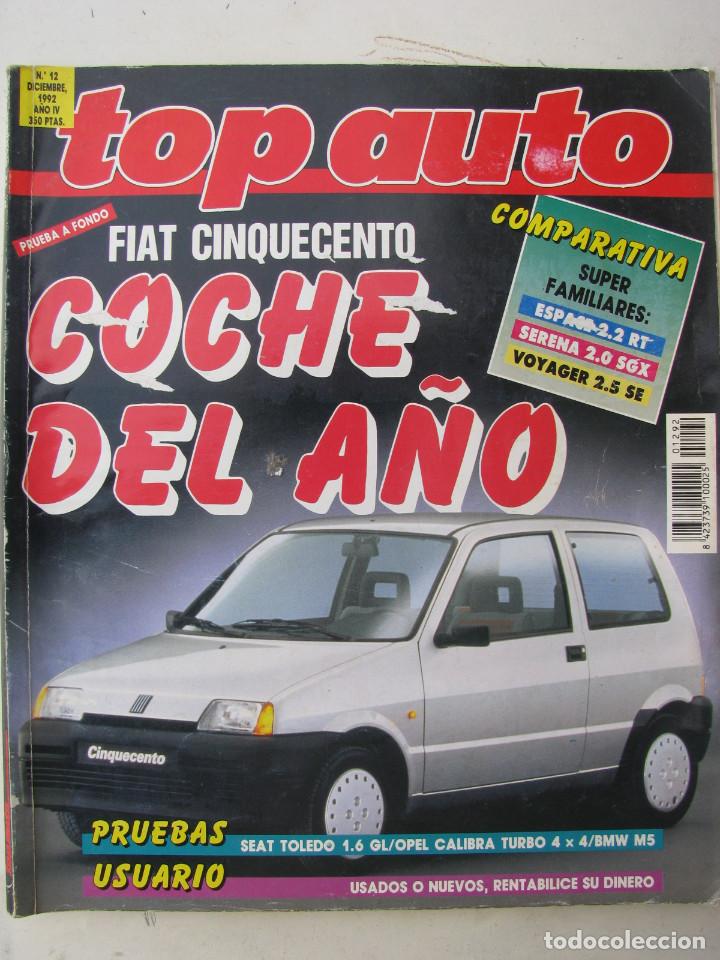 Coches: REVISTA TOP AUTO N&ordm; 12 DICIEMBRE 1992 - FOTO SUMARIO - BMW M5 - OPEL CALIBRA TURBO 4X4 - TOLEDO 1.6