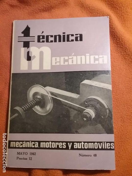 Voitures: N&deg; 40 mayo 1962. Sabra. T&eacute;cnica mec&aacute;nica motores y autom&oacute;viles. Indice, en fotos.
