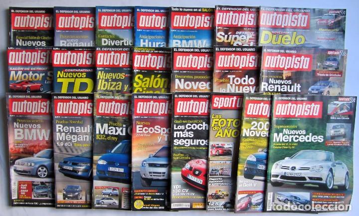 Voitures: AUTOPISTA   LOTE DE 22 N&Uacute;MEROS DEL A&Ntilde;O 2002  VER FOTOGRAF&Iacute;AS