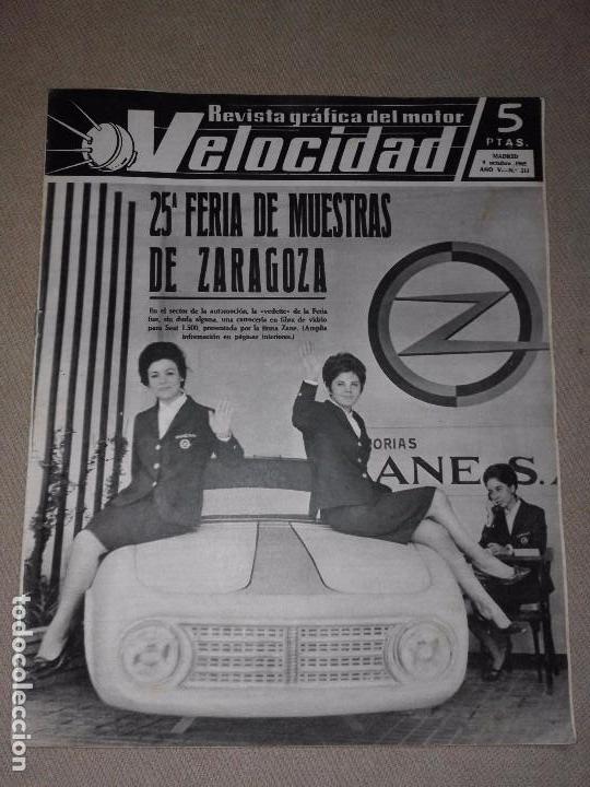 Coches: Velocidad n&ordm; 213 (9-10-1965) (Vespa 50, Zane, Nazar, Karpetan, Pegaso, Ebro, Perkins, Trimak)