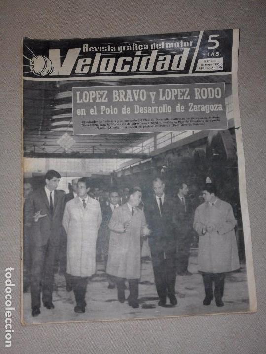 Coches: Velocidad n&ordm; 194 (22-05-1965) (industrias de Zaragoza, Nazar, Talleres N&aacute;poles, Pegaso, Mercedes 250