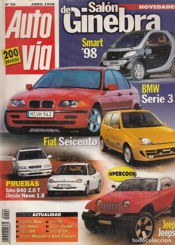 Coches: REVISTA AUTO VIA N&ordm; 96 A&Ntilde;O 1998. PRUEBA: VOLVO S40 2.0T. CHRYSLER NEON 1.8.