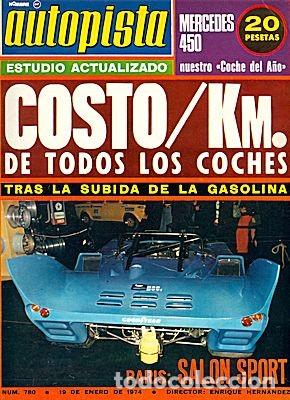 Coches: AUTOPISTA 780  CHRISTIAN HUET COSTE KM  MERCEDES 450