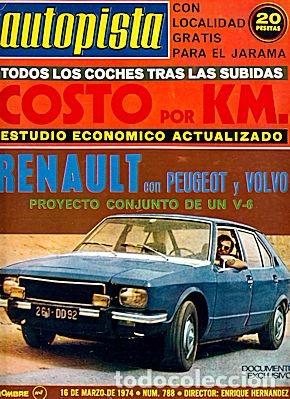 Coches: AUTOPISTA 788  FERRARI BB  AUDI 80  COSTE KM