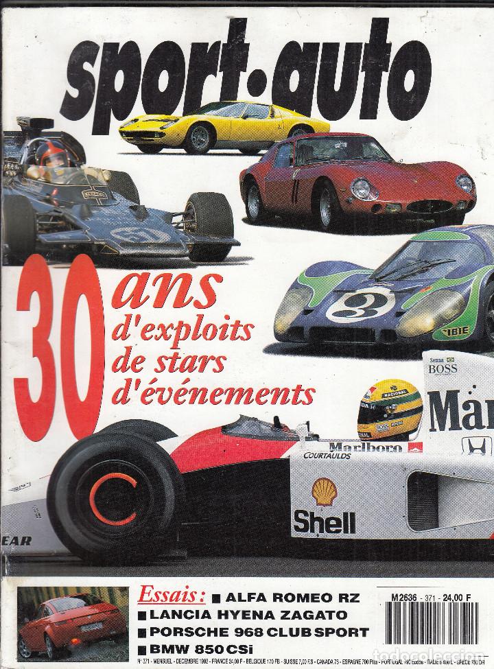 Coches: REVISTA SPORT AUTO FRANCES N&ordm; 371 A&Ntilde;O 1992. ENSAYO: BMW 850 CSI. COMP RACING: MERDEDES 190 2.5 16,