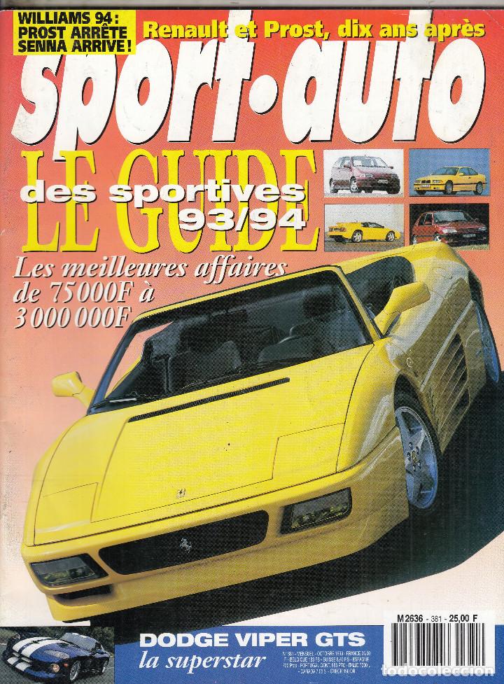 Coches: REVISTA SPORT AUTO FRANCES N 381 A&Ntilde;O 1993. ENSAYO: PEUGEOT 106 RALLYE. COMP: PEUGEOT 306 S 16