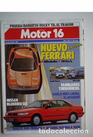 Coches: REVISTA MOTOR 16 N&ordm; 208- LANCIA THEMA/VOLVO 740