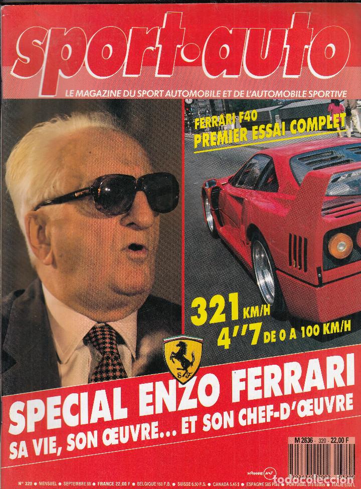 Coches: REVISTA SPORT AUTO FRANCES N&ordm; 320 A&Ntilde;O 1988. PRUEBA: FERRARI F40. COMPARATIVA: BMW M3 EVOLUCION
