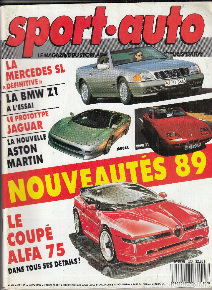 Coches: REVISTA SPORT AUTO FRANCES N&ordm; 322 A&Ntilde;O 1988. COMP:ALFA 1645 TURBO Y ROVER VITESSE.RAC:BMW M3 PRODRIVE