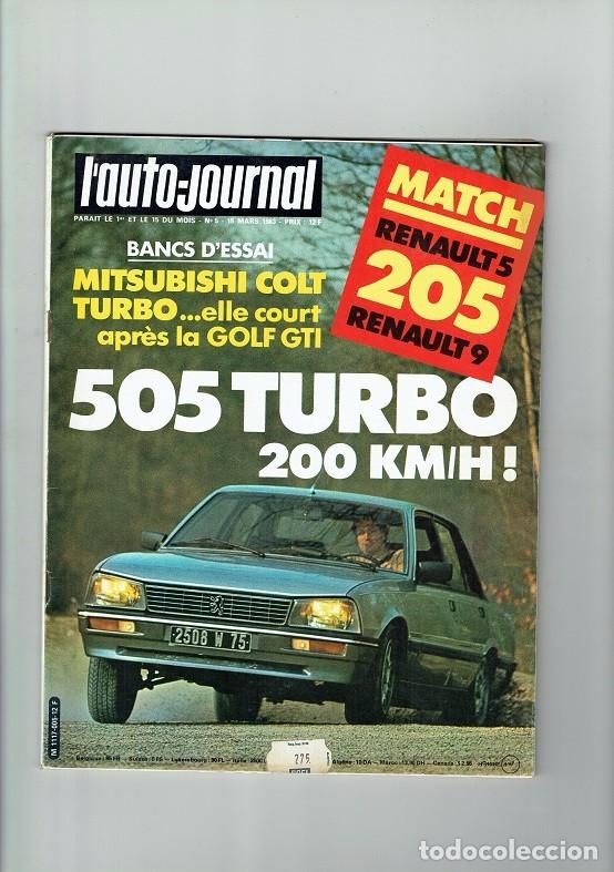 Coches: REVISTA  L'AUTO JOURNAL N&ordm; 5-1983- PEUGEOT 505 TURBO