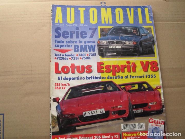 Coches: AUTOMOVIL 1996: LOTUS ESPRIT V8; FERRARI F355; BMW SERIE 7; VW ESCARABAJO; ETC...