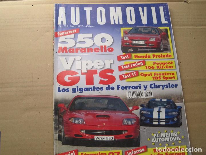 Coches: AUTOMOVIL 1997: DODGE VIPER GTS; FERRARI 550; HONDA PRELUDE; PEUGEOT 106; OPEL FRONTERA; ETC...