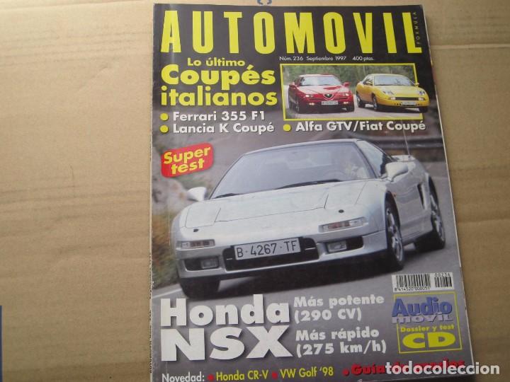 Coches: AUTOMOVIL 1997: HONDA NSX; LANCIA K COUPE; ALFA ROMEO GTV; FIAT COUPE; FERRARI F355 F1; ETC....