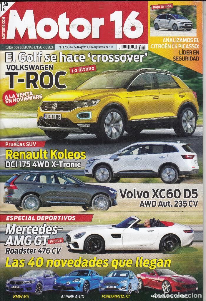 Coches: REVISTA MOTOR 16 N&ordm; 1708 A&Ntilde;O 2017. PRU: RENALULT KOLEOS DCI 4WD X-TRONIC. MERCEDES AMG GT ROADSRTER.