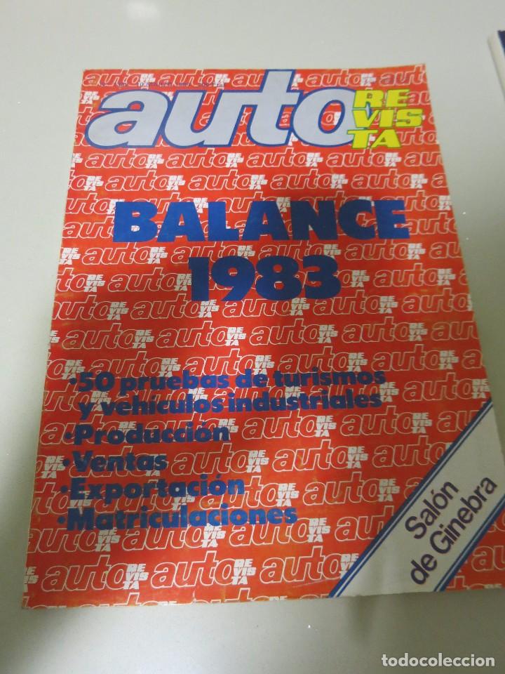 Coches: REVISTA DE COCHES AUTO REVISTA 1369 50 PRUEBAS TURISMOS SALON GINEBRA BALANCE 1983