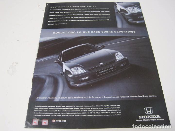 Coches: HONDA PRELUDE: anuncio publicidad prensa espa&ntilde;ola a&ntilde;o 1999