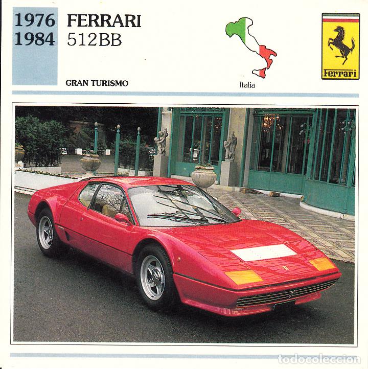 Coches: FICHA DEL COCHE GRAN TURISMO 'FERRARI. 512BB' ITALIA 1976-1984.