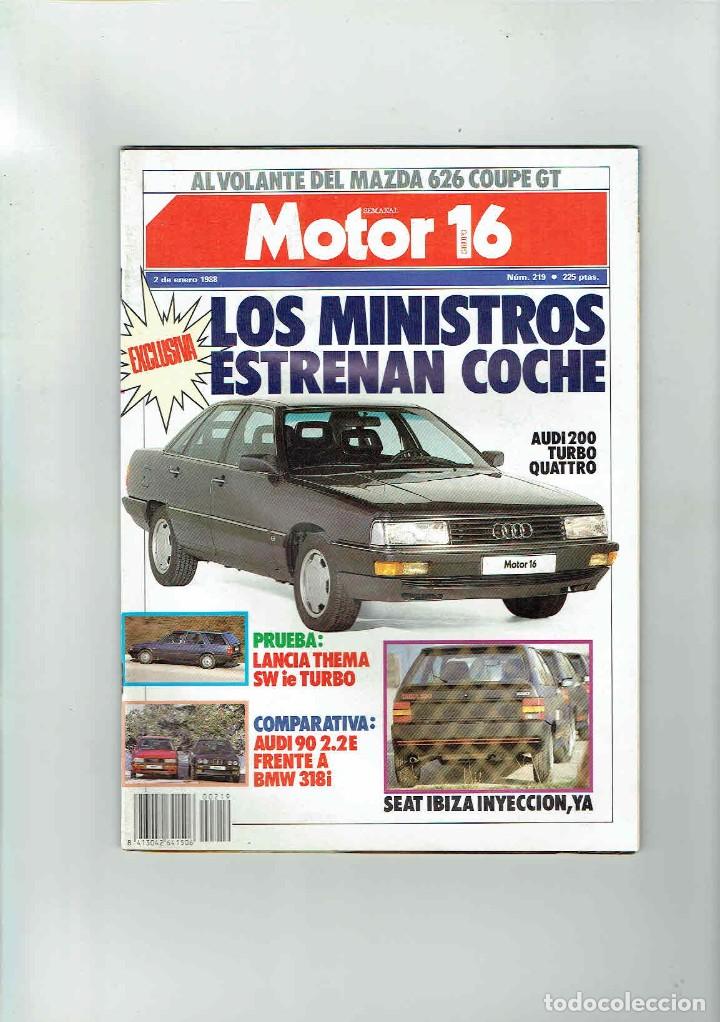 Coches: REVISTA MOTOR 16 N&ordm; 219- LANCIA THEMA SW TURBO