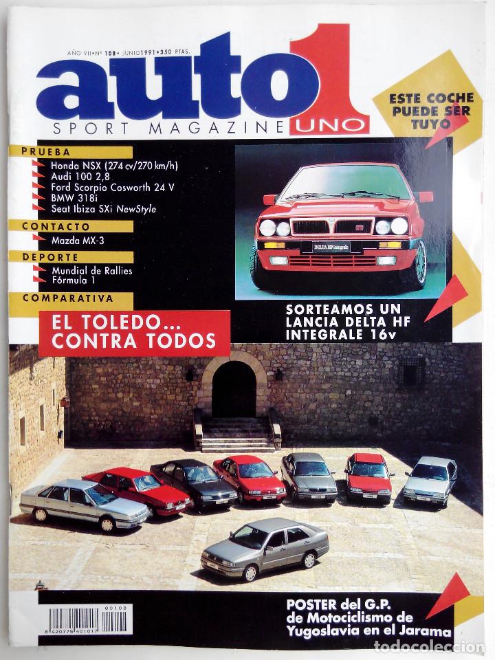 Coches: REVISTA AUTO 1 N&ordm; 108 - FOTO SUMARIO - FORD SCORPIO COSWORTH 24V - AUDI 100 2.8 - HONDA NSX