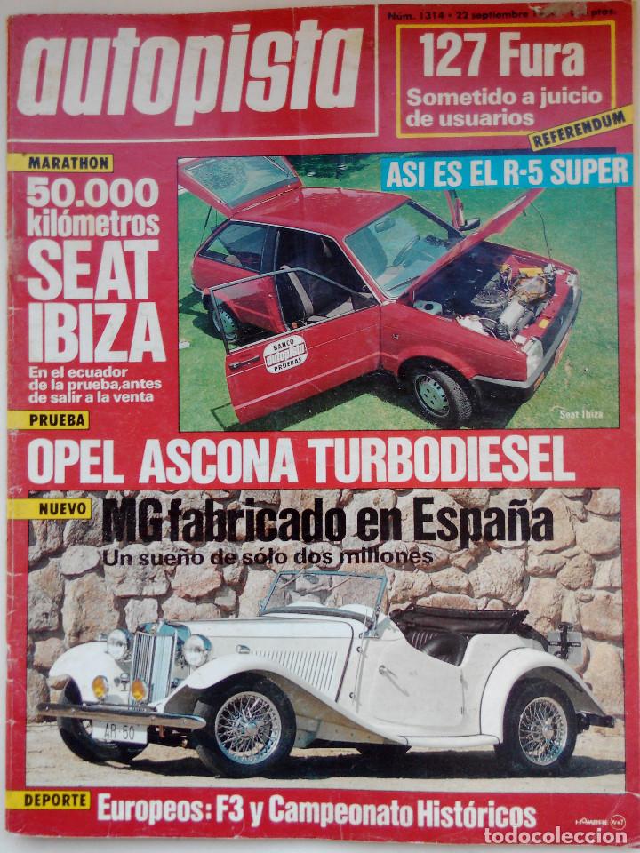Autos: REVISTA AUTOPISTA N&ordm; 1314 - FOTO SUMARIO -  OPEL ASCONA TURBODIESEL