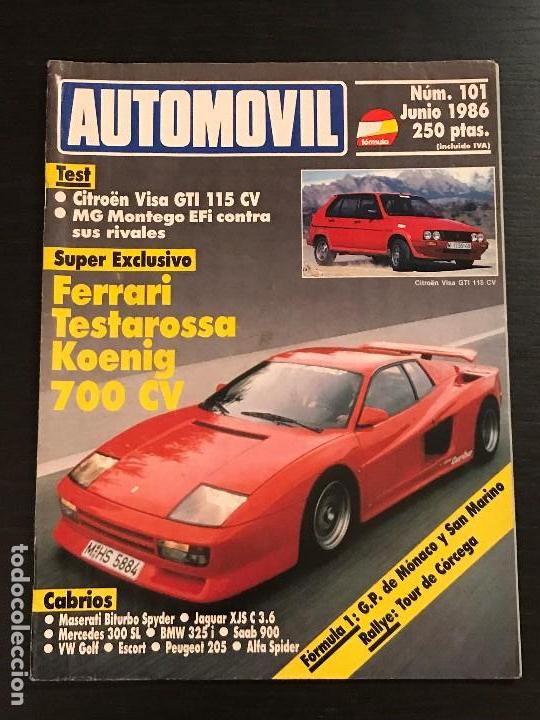 Coches: AUTOMOVIL N&ordm; 101 CITROEN VISA GTI 115 CV MG MONTEGO AUSTIN ROVER FERRARI TESTAROSSA CABRIOS