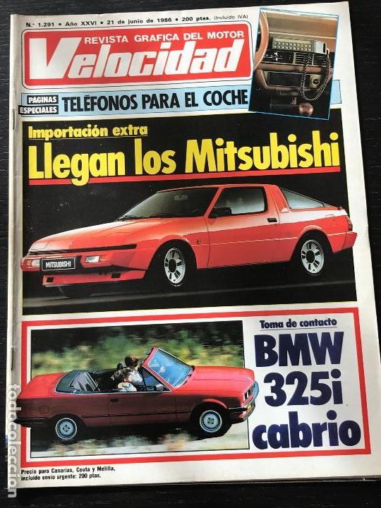 Coches: VELOCIDAD N&ordm; 1291 - JUNIO 1986 - FORD ESCORT GHIA - BMW 325 I CABRIO - GILERA RV 125