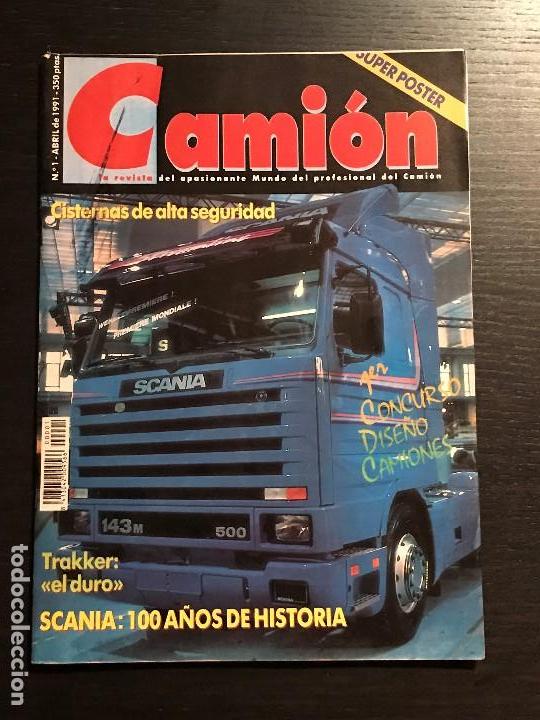 Coches: CAMION N&ordm; 1 ABRIL 1991 - SCANIA PEGASO TRAKKER COLECCIONABLE POSTER - REVISTA