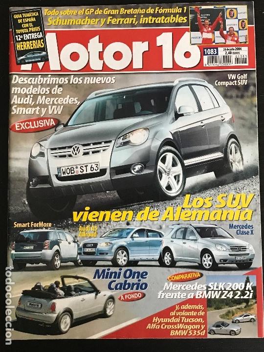 Coches: MOTOR 16 N&ordm; 1083 - JULIO 2004 - MINI ONE CABRIO - MAERCEDES SLK 200 K / BMW Z4 / BMW 535 D
