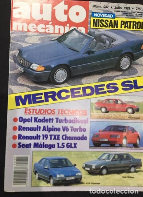 Voitures: REVISTA AUTO MECANICA N&ordm; 232 MERCEDES SL RENAULT ALPINA V6 TURBO 19 TXE CHAMADE SEAT MALAGA KADETT