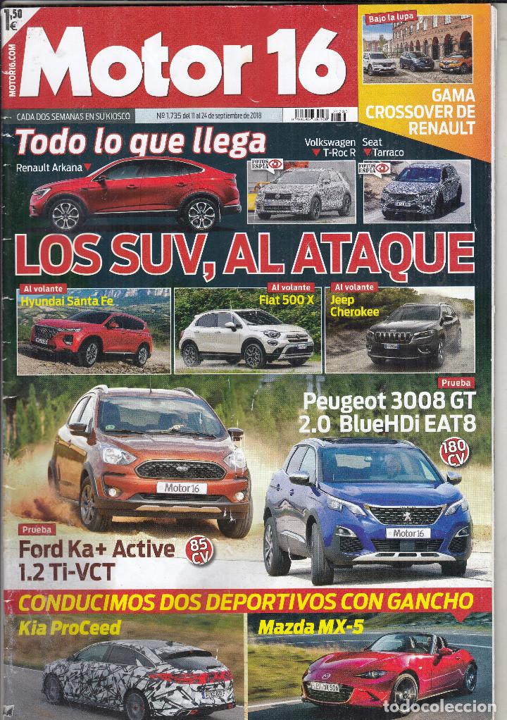 Coches: REVISTA MOTOR 16 N&ordm; 1735 A&Ntilde;O 2018. PRU: FORD KA-ACTIVE 1.2 TI-VCT. PEUGEOT 3008 GT 2.0 BLUEHDI EAT8.