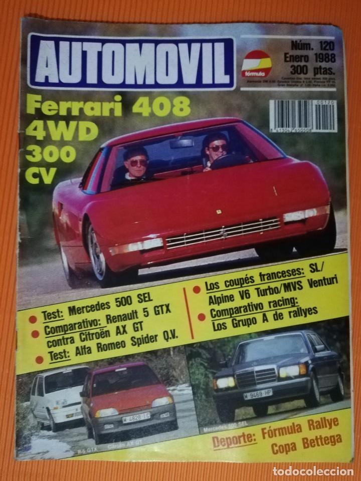 Voitures: F&Oacute;RMULA AUTOM&Oacute;VIL N&ordm; 120 - ENERO 1988 - FERRARI 408 4WD 300CV