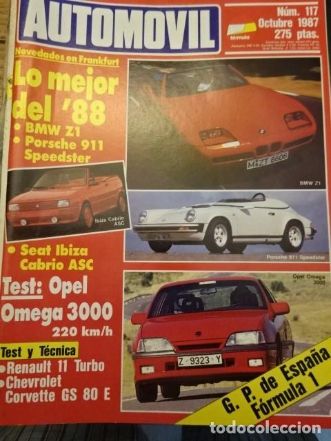 Coches: REVISTA AUTOMOVIL 117 BMW Z1 Porsche 911 Seat Ibiza Cabrio Opel Omega 3000 Renault 11 turbo
